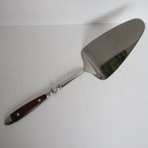 wood handled stainless steel pie server